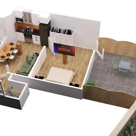 Lägenhet Vue Riviere, Neuf T2, Paisible, Terrasse, Rdc